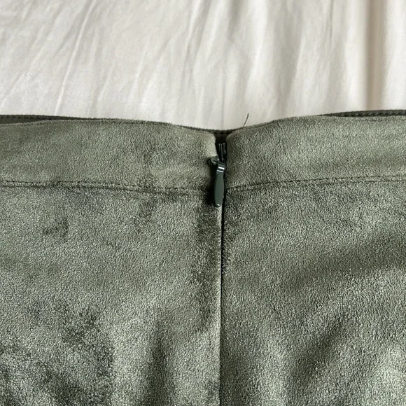 BCBGMaxAzria Green Suede Mini Skirt - Picture 3 of 5